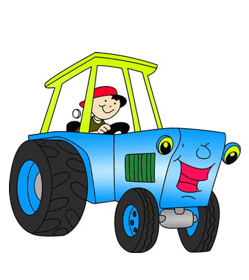 Happy Tractor Coloring Pages